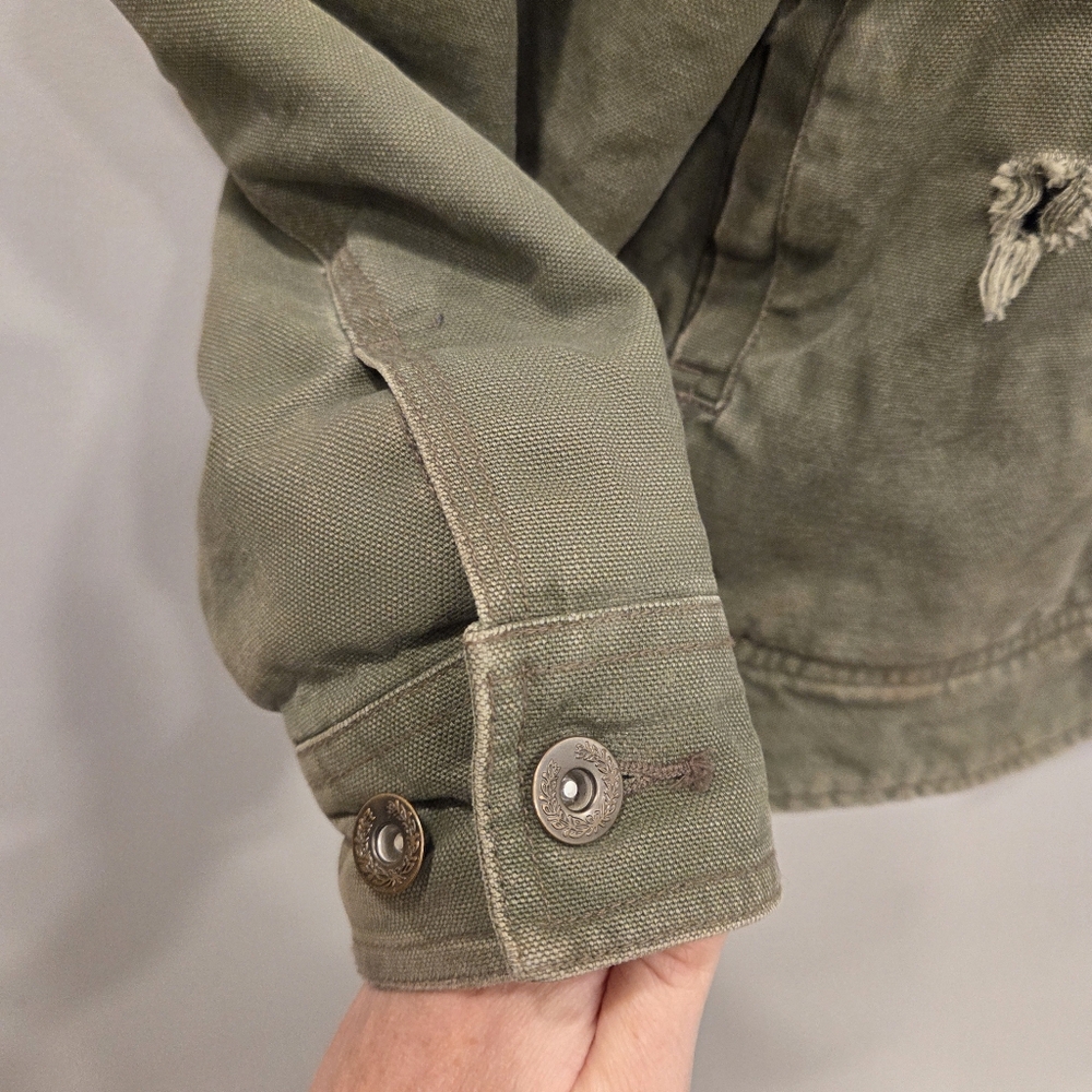 Woolrich Vintage 90s Sherpa Lined Barn Chore Jacket XL - Picture 2 of 12